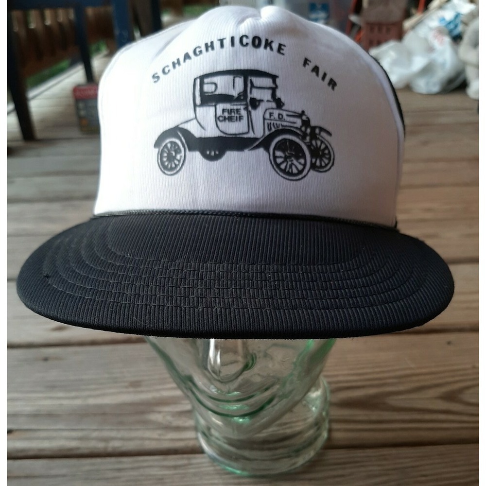 Vintage Advertising Schaghticoke Fair NY Mesh Trucker Snapback Cap Hat